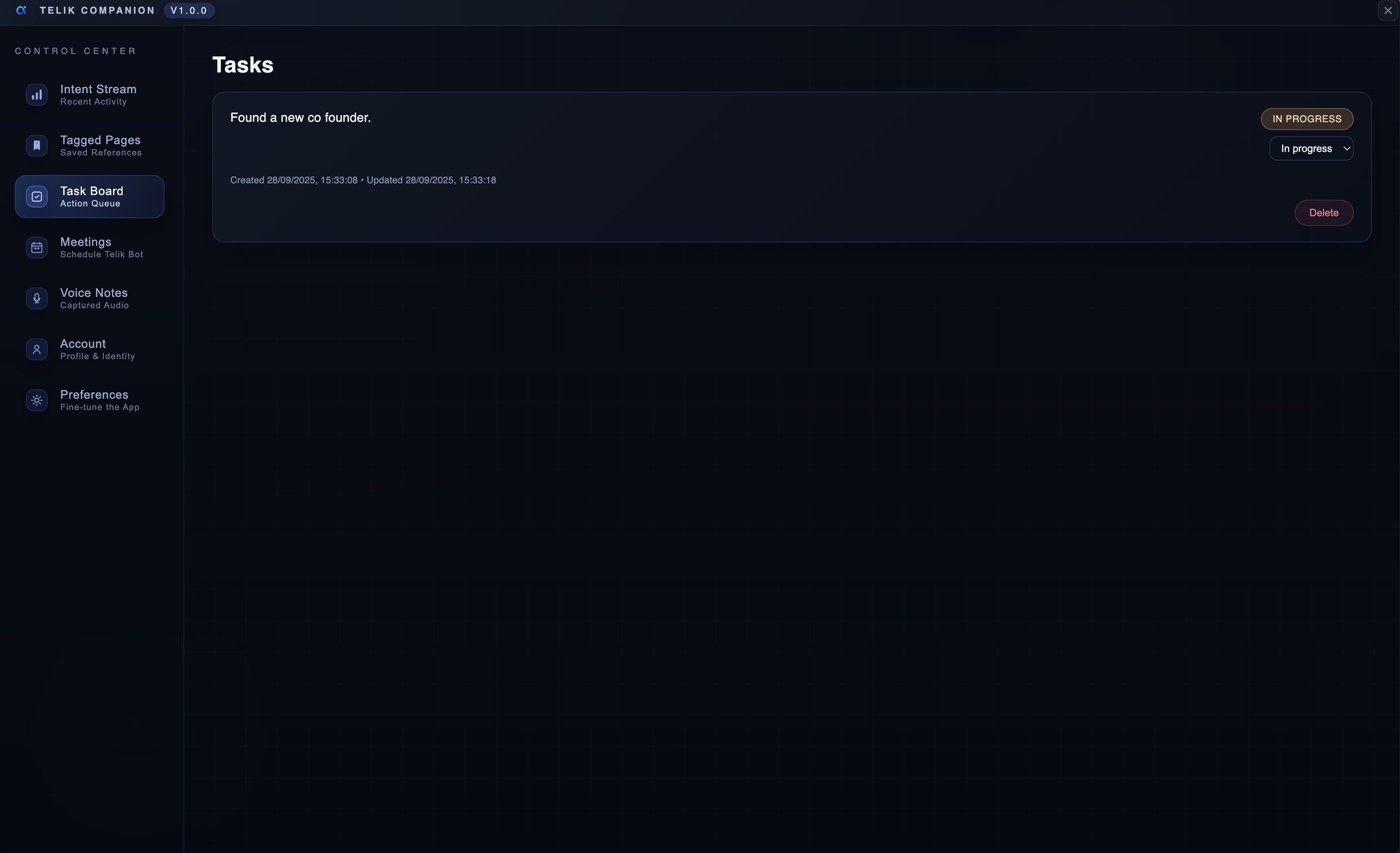 Task Board screenshot